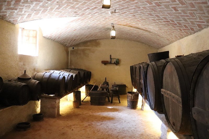 Celler amb bótes d’una masia